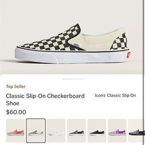 Vans Slip-On Black and White Checkerboard Sneakers